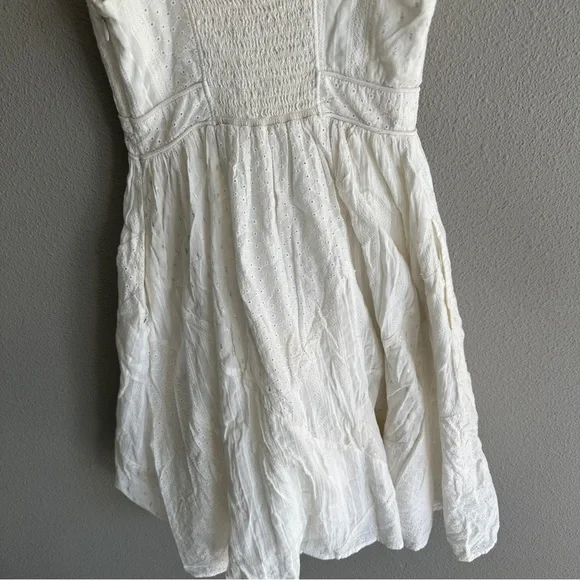 Maeve Anthropologie White  Patchwork Full Skirt Dress 2 - Picture 11 of 14